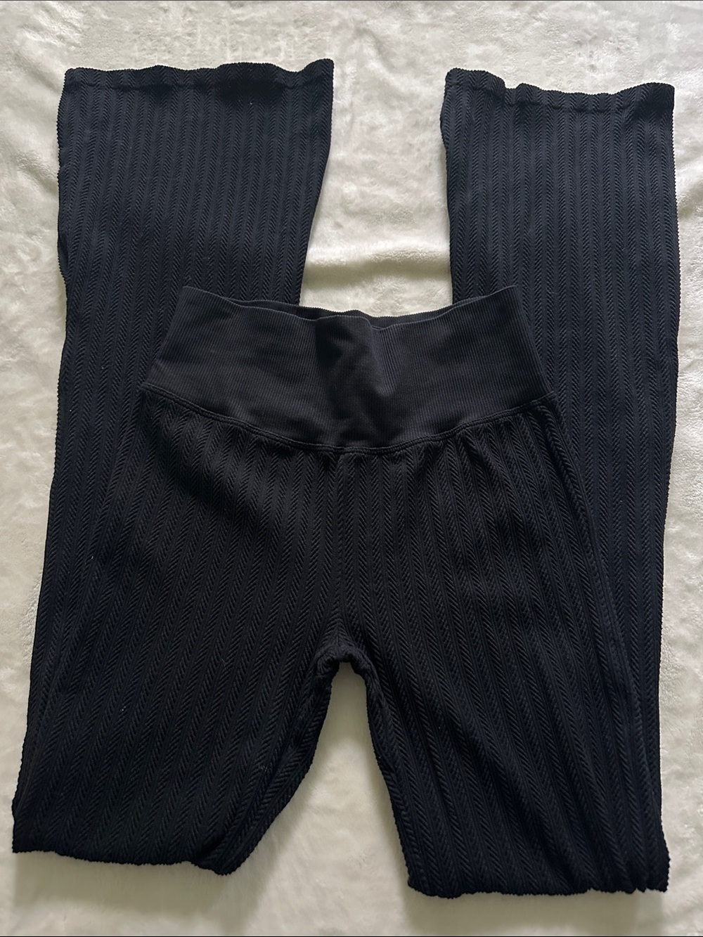 PINK Victoria's Secret Black Ribbed Leggings NWOT